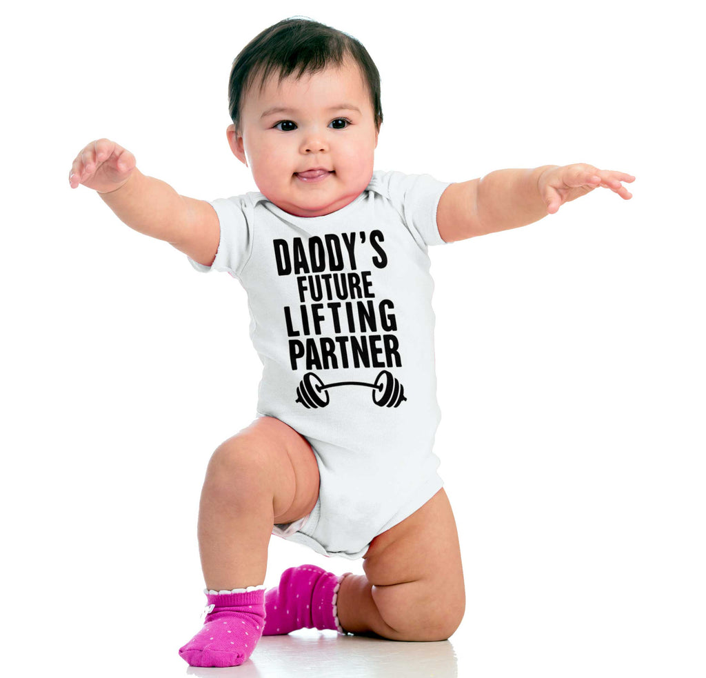 Lifting Partner Romper Bodysuit-Direct To Garment Print-Brisco Baby