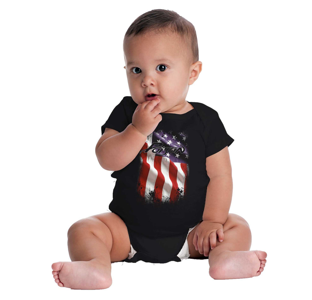 USA Poison Romper Bodysuit-Direct To Garment Print-Brisco Baby