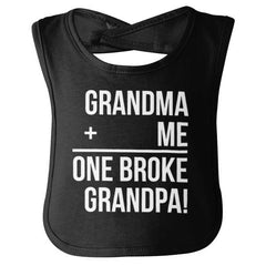 One Broke Grandpa Infant Baby Bib-Direct To Garment Print-Brisco Baby