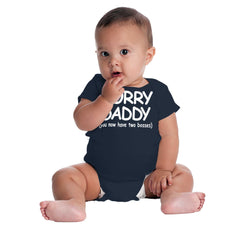 Sorry Daddy Romper Bodysuit-Direct To Garment Print-Brisco Baby