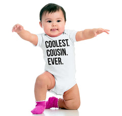 Coolest Cousin Ever Romper Bodysuit-Direct To Garment Print-Brisco Baby