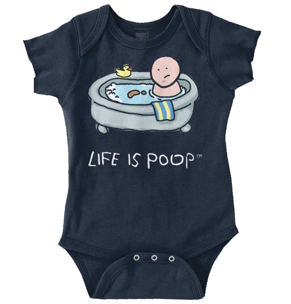 Poop in Bath Romper Bodysuit-Direct To Garment Print-Brisco Baby