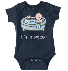 Poop in Bath Romper Bodysuit-Direct To Garment Print-Brisco Baby
