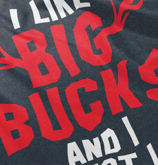I Like Big Bucks Toddler Football Jersey Tee-Direct To Garment Print-Brisco Baby