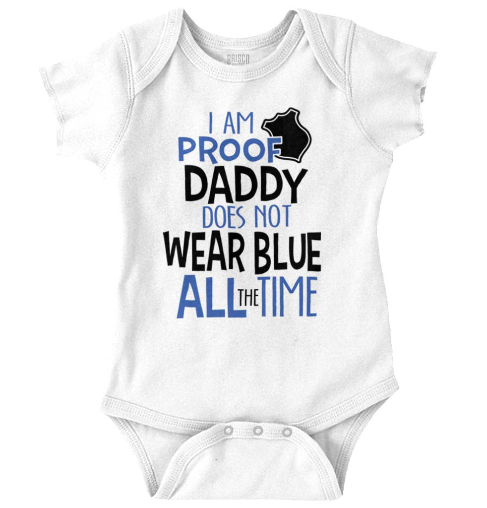 Police Officer Father Romper Bodysuit-Direct To Garment Print-Brisco Baby