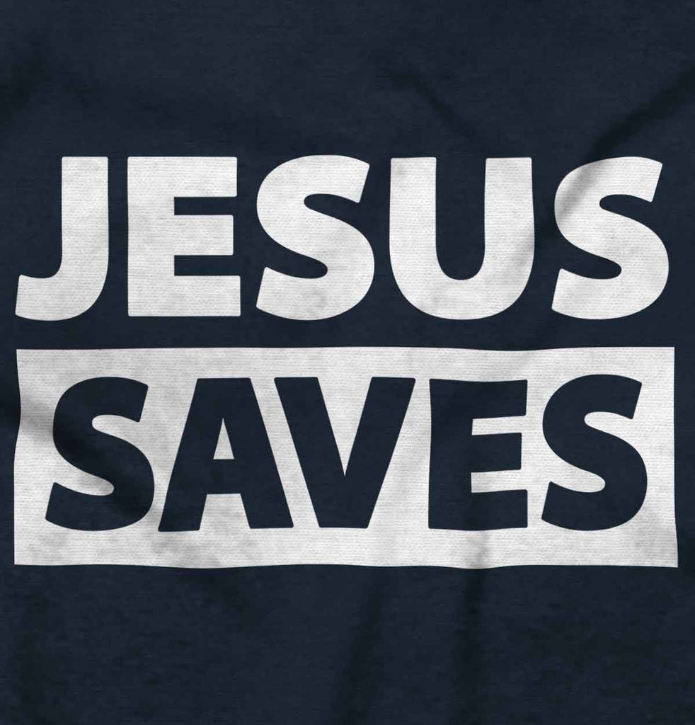 Jesus Saves Romper Bodysuit-Direct To Garment Print-Brisco Baby