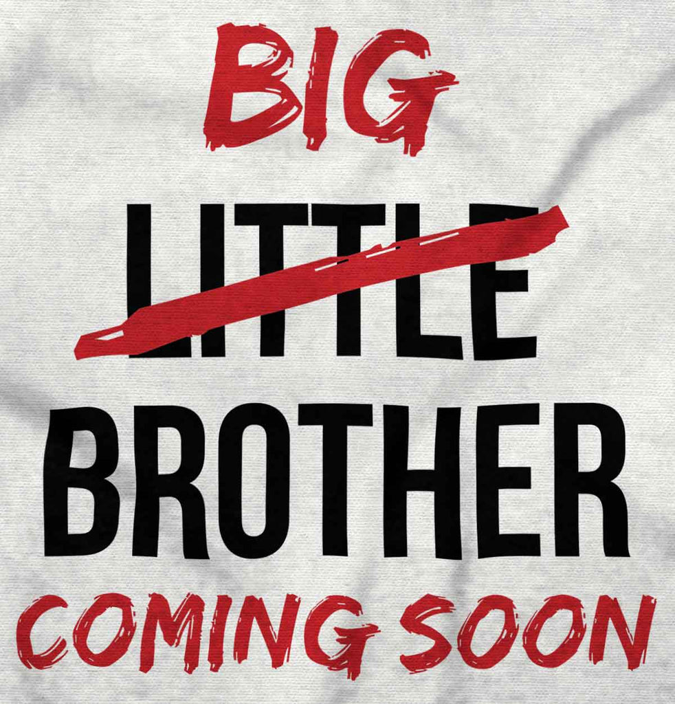 Big Brother Coming Soon Infant Baby Bib-Direct To Garment Print-Brisco Baby