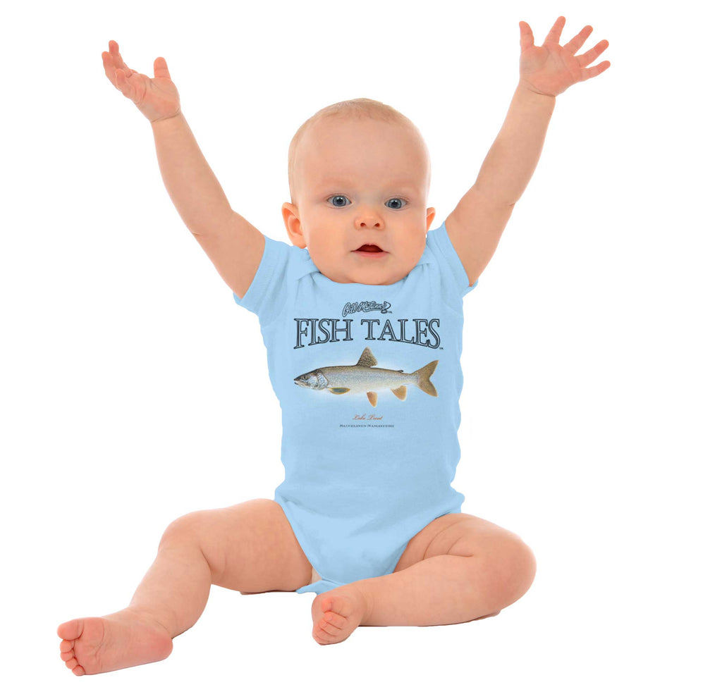 Lake Trout Romper Bodysuit-Direct To Garment Print-Brisco Baby
