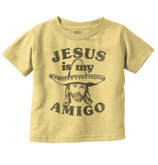 Amigo Jesus Infant Toddler T Shirt-Direct To Garment Print-Brisco Baby