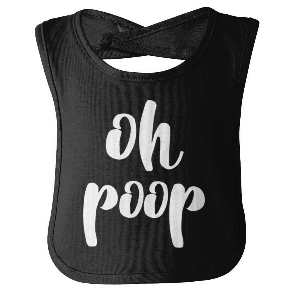 Oh Poop Infant Baby Bib-Direct To Garment Print-Brisco Baby