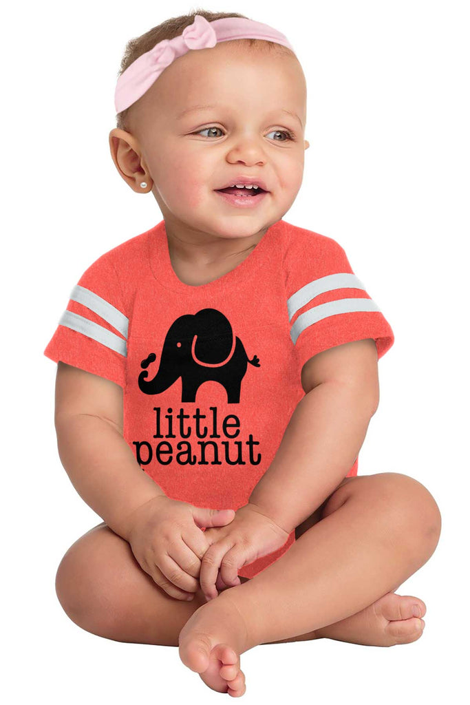 Elephant Peanut Football Romper Bodysuit-Direct To Garment Print-Brisco Baby