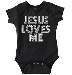 Christ Loves Me Romper Bodysuit-Direct To Garment Print-Brisco Baby