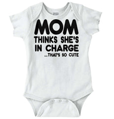 In Charge Romper Bodysuit-Direct To Garment Print-Brisco Baby