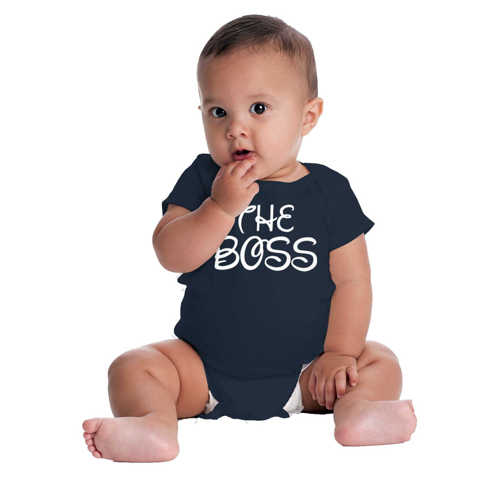 The Boss Romper Bodysuit-Direct To Garment Print-Brisco Baby