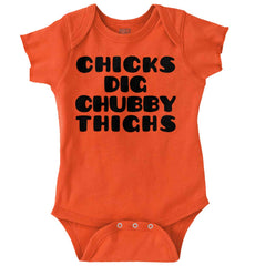 Chubby Thighs Romper Bodysuit-Direct To Garment Print-Brisco Baby