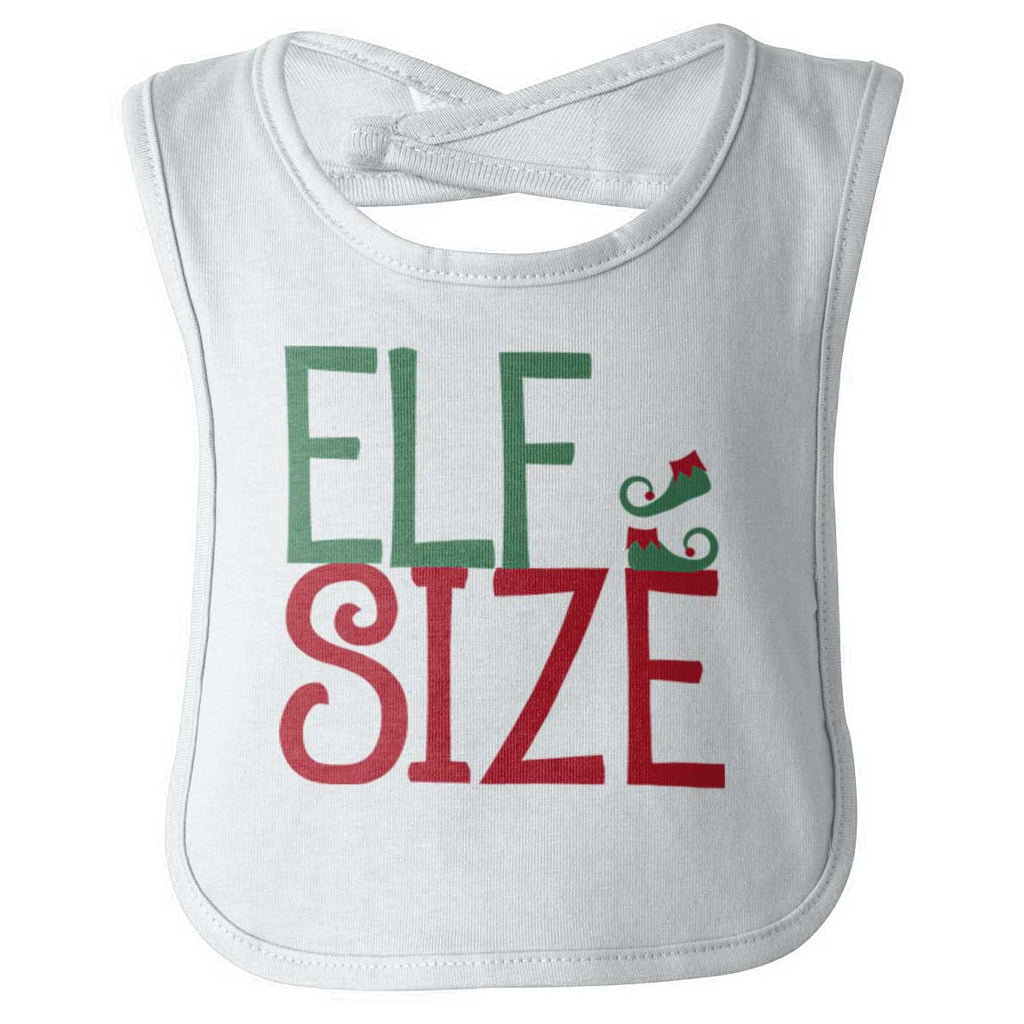 Elf Size Infant Baby Bib-Direct To Garment Print-Brisco Baby