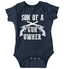 Son Gun Owner Romper Bodysuit-Direct To Garment Print-Brisco Baby