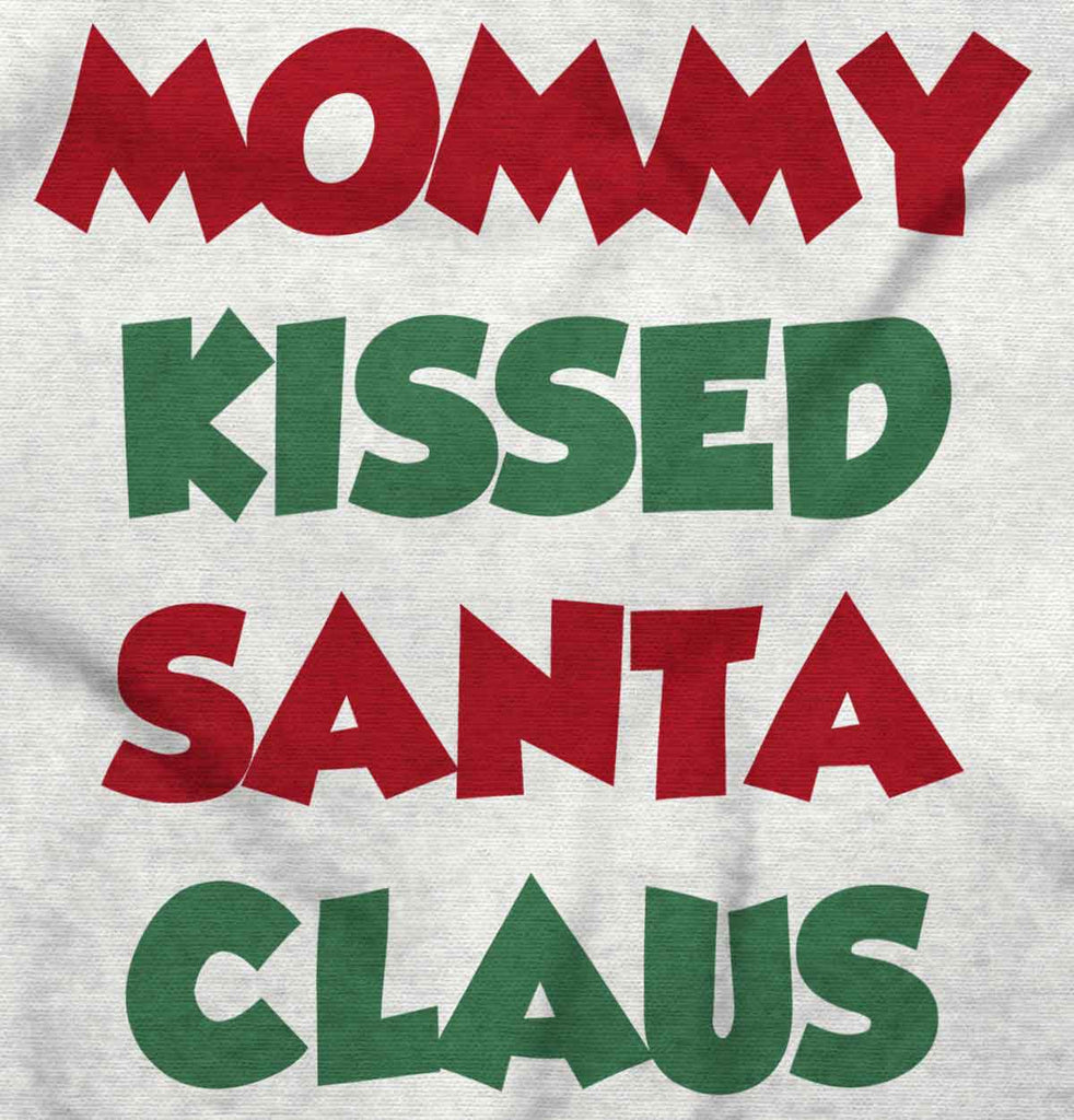 Mommy Kissed Santa Claus Infant Baby Bib-Direct To Garment Print-Brisco Baby