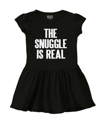 Snuggle Is Real Solid Baby Infant Dress-Direct To Garment Print-Brisco Baby