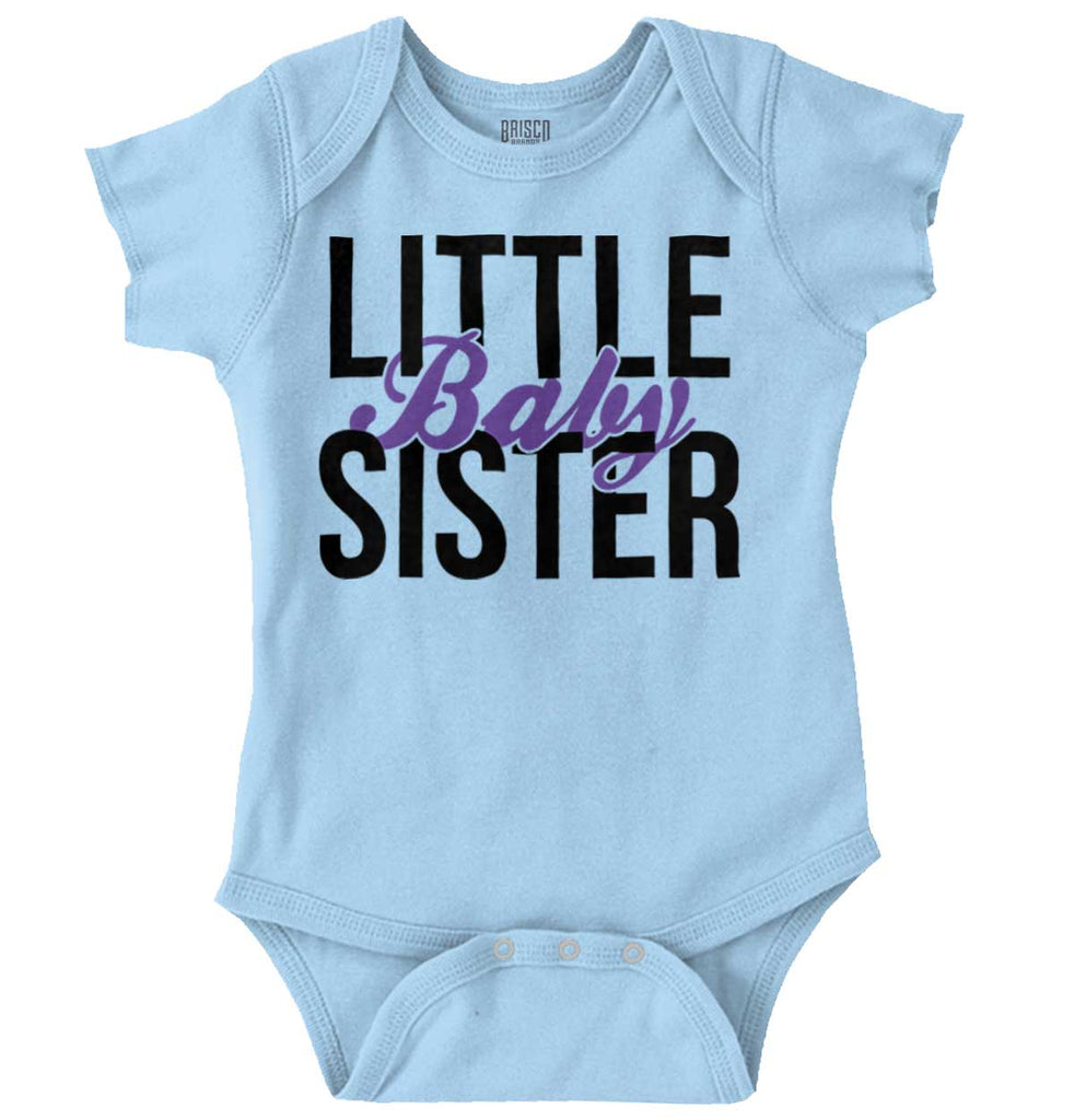 Little Baby Sister Romper Bodysuit-Direct To Garment Print-Brisco Baby