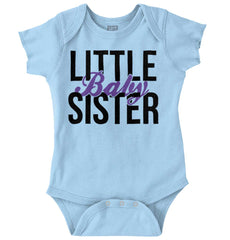 Little Baby Sister Romper Bodysuit-Direct To Garment Print-Brisco Baby