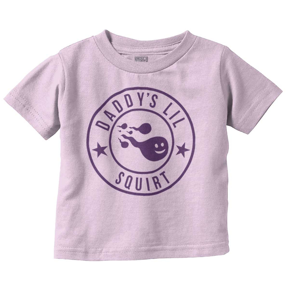 Daddy's Lil Squirt Infant Toddler T Shirt-Direct To Garment Print-Brisco Baby