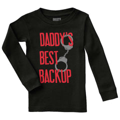 Daddy's Best Backup Solid Baby Pajama Top-Direct To Garment Print-Brisco Baby