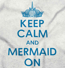 Keep Calm Mermaid On Romper Bodysuit-Direct To Garment Print-Brisco Baby