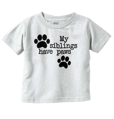 Siblings have paws Infant Toddler T Shirt-Direct To Garment Print-Brisco Baby