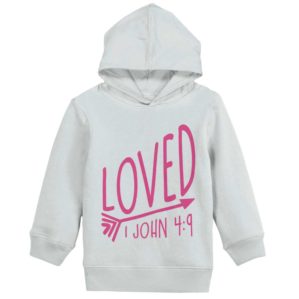 Loved Toddler Pullover Hoodie-Direct To Garment Print-Brisco Baby