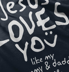 Jesus Loves You Infant Toddler T Shirt-Direct To Garment Print-Brisco Baby