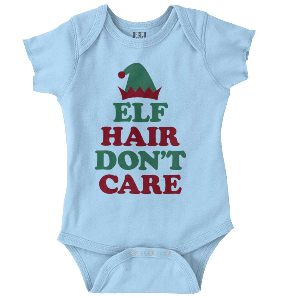 Elf Hair Don't Care Romper Bodysuit-Direct To Garment Print-Brisco Baby
