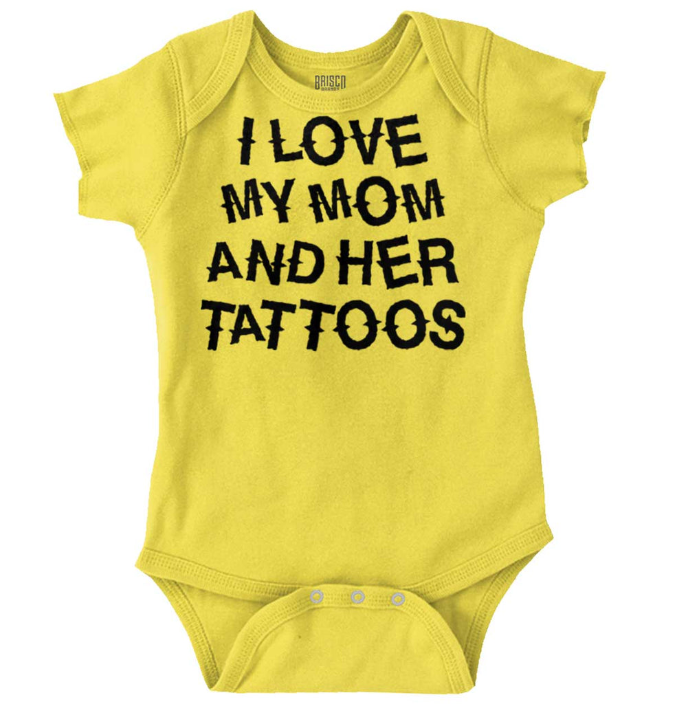 Mom's Tattoos Romper Bodysuit-Direct To Garment Print-Brisco Baby