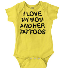 Mom's Tattoos Romper Bodysuit-Direct To Garment Print-Brisco Baby