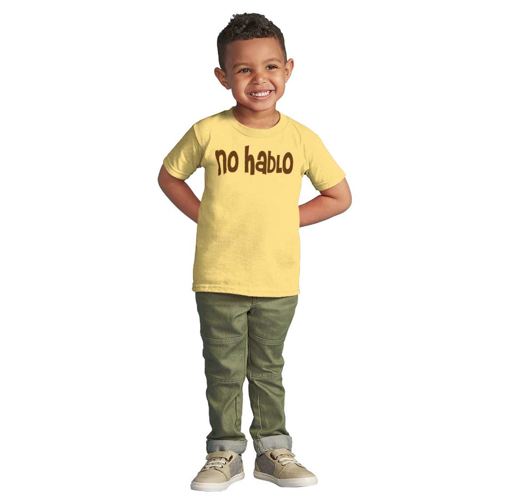 No Hablo Infant Toddler T Shirt-Direct To Garment Print-Brisco Baby