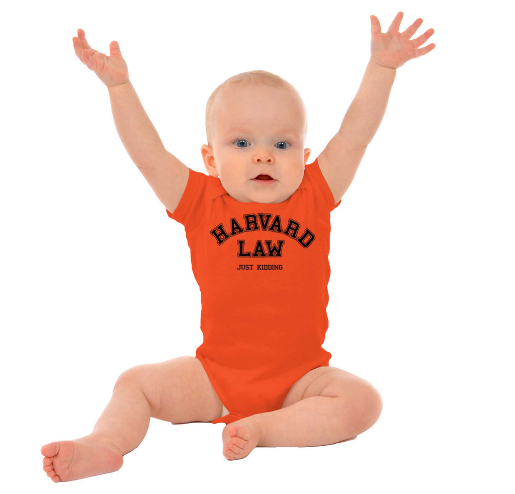Harvard Law Romper Bodysuit-Direct To Garment Print-Brisco Baby