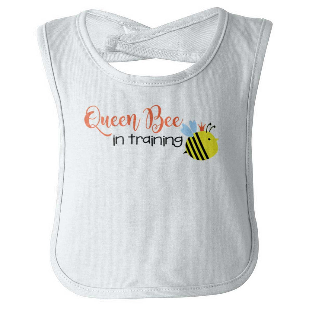 Queen Bee Infant Baby Bib-Direct To Garment Print-Brisco Baby
