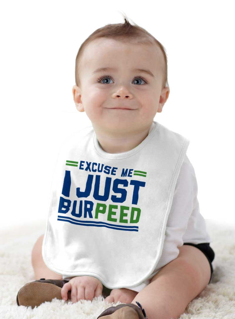 Just Burpeed Infant Baby Bib-Direct To Garment Print-Brisco Baby