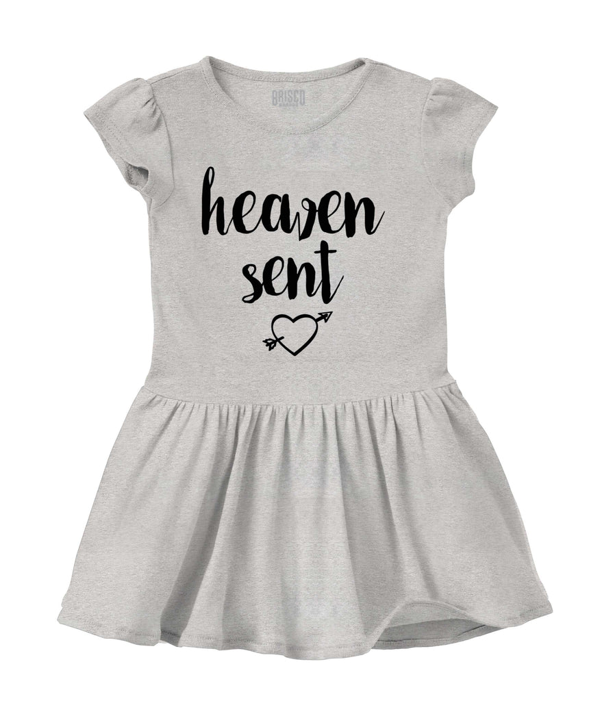 Heaven Sent Solid Baby Infant Dress-Direct To Garment Print-Brisco Baby