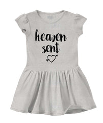 Heaven Sent Solid Baby Infant Dress-Direct To Garment Print-Brisco Baby