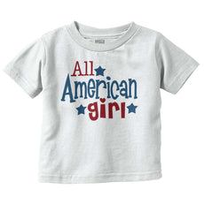 All American Girl Infant Toddler T Shirt-Direct To Garment Print-Brisco Baby