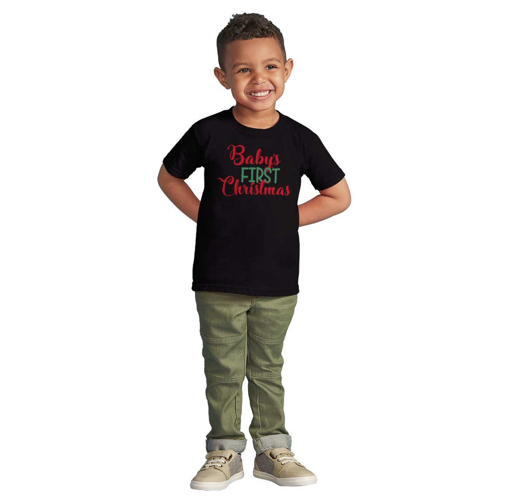 Baby's First Christmas Infant Toddler T Shirt-Direct To Garment Print-Brisco Baby