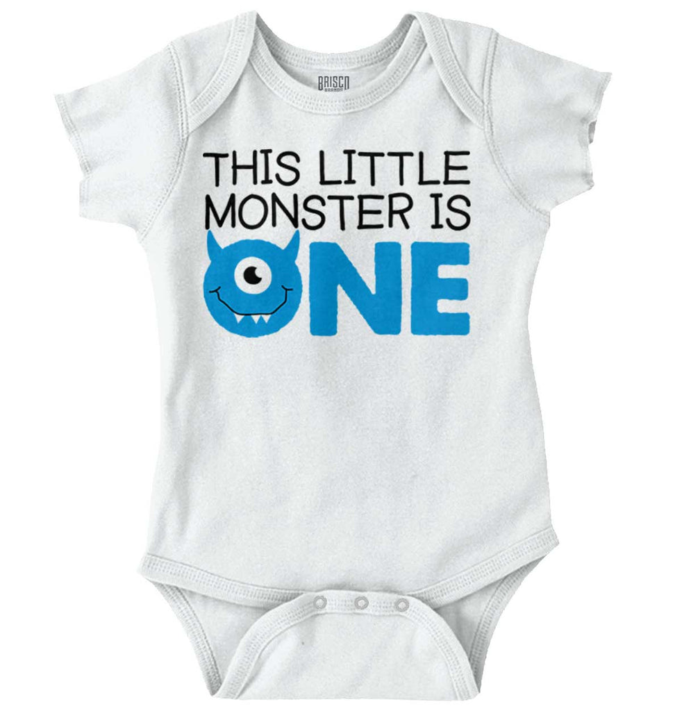 Little Monster Is On Romper Bodysuit-Direct To Garment Print-Brisco Baby