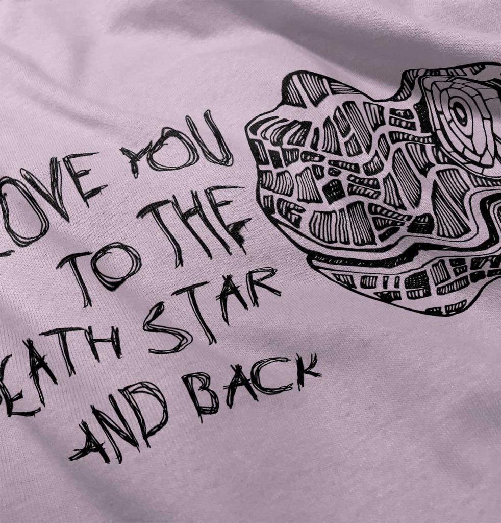 Love You Death Star Infant Baby Bib-Direct To Garment Print-Brisco Baby