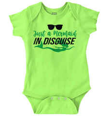 Mermaid In Disguise Romper Bodysuit-Direct To Garment Print-Brisco Baby