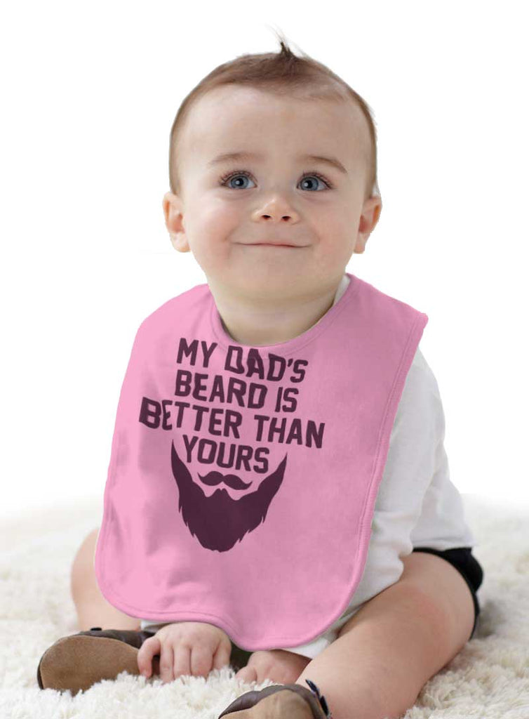 Dad's Beard Infant Baby Bib-Direct To Garment Print-Brisco Baby