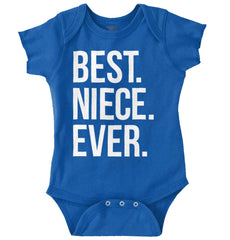 Best Niece Ever Romper Bodysuit-Direct To Garment Print-Brisco Baby