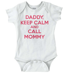 Call Mommy Romper Bodysuit-Direct To Garment Print-Brisco Baby