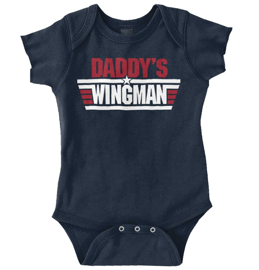 Daddy's Wingman Romper Bodysuit-Direct To Garment Print-Brisco Baby