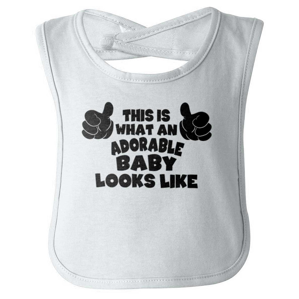 Adorable Looks Like Infant Baby Bib-Direct To Garment Print-Brisco Baby